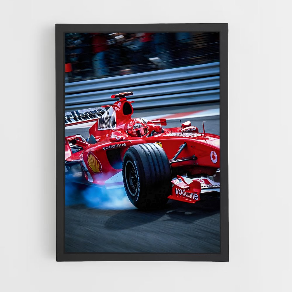Poster Ferrari Vitesse aérodynamique – affiche Voitures de Formule 1 (vue 2)